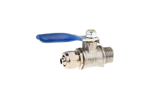 Ball valve with 1/4x3/8 tube compression fitting