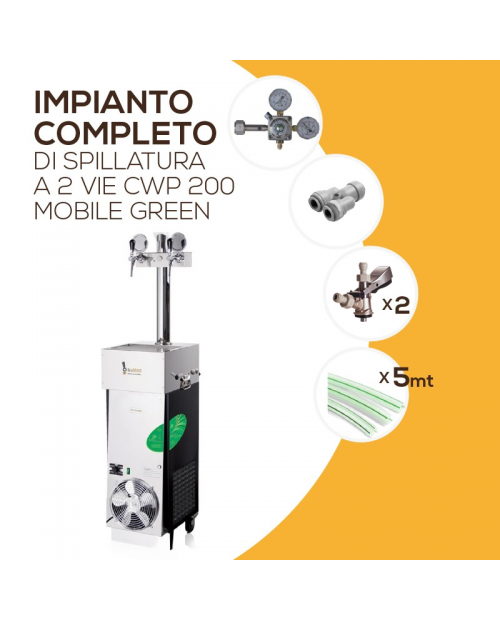 Tapping system 2 ways, CWP 200 Mobile green.